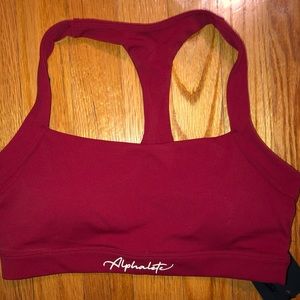 Alphalete pulse balance sports bra red hot
